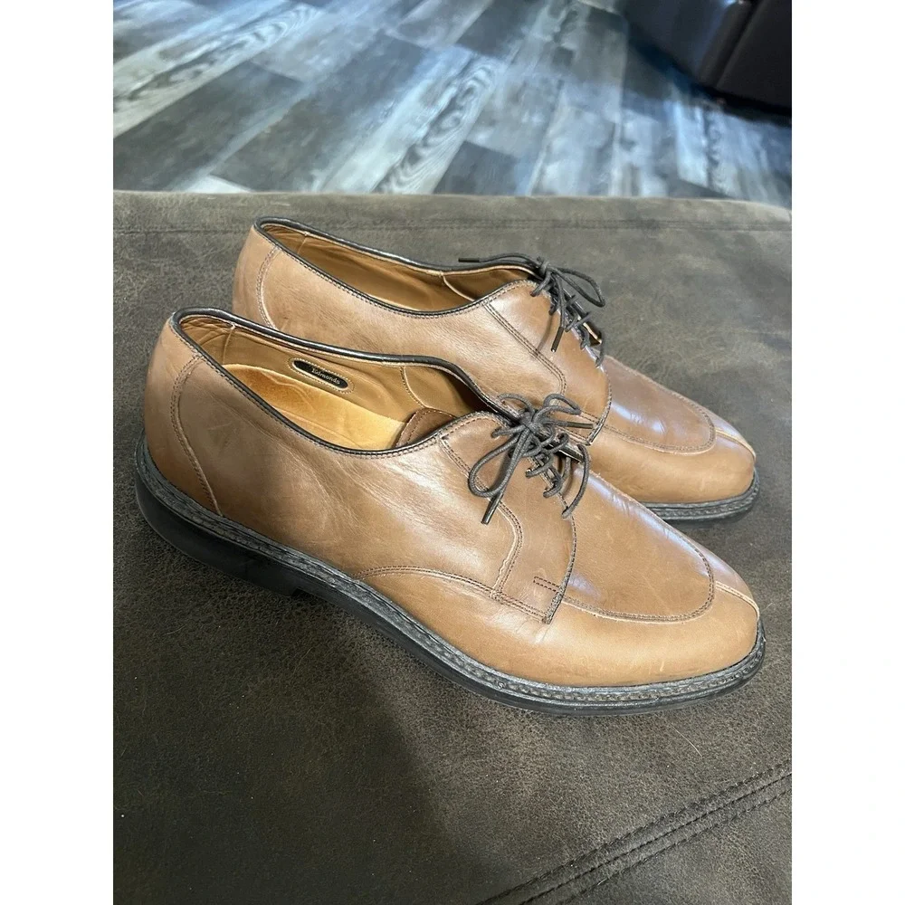 Allen Edmonds Shoes Split Toe Derby Men's 10D Brown Leather Business City Preppy